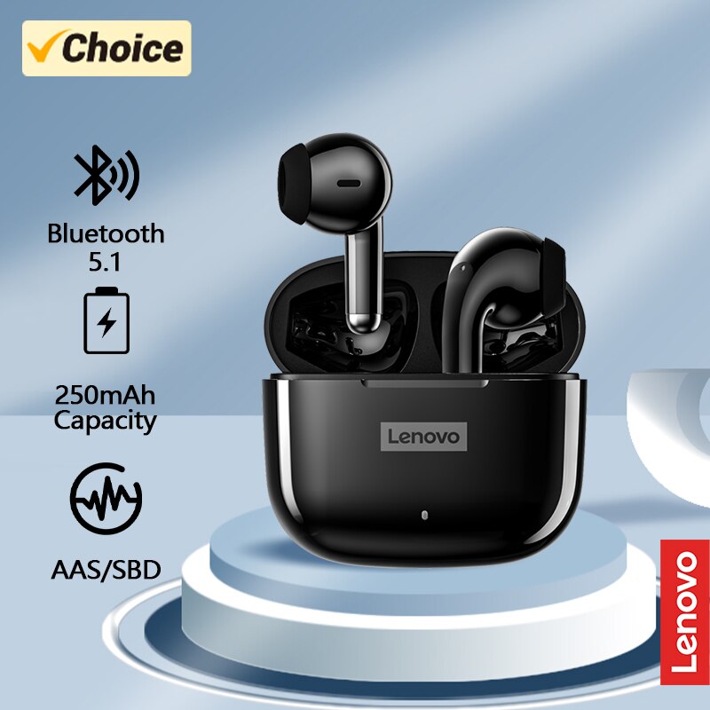 Fone Lenovo bluetooth LP40 pro áudio Plus